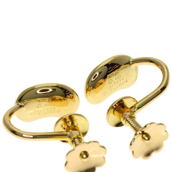 TIFFANY 18k Gold Bean Earrings - Picture 3 of 6